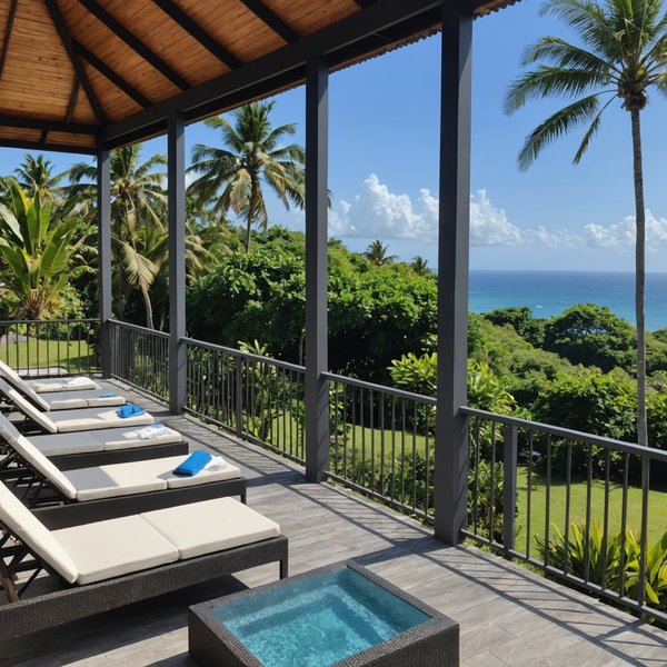 Location villa de luxe pour 8 personnes en Martinique : confort et vue de la mer